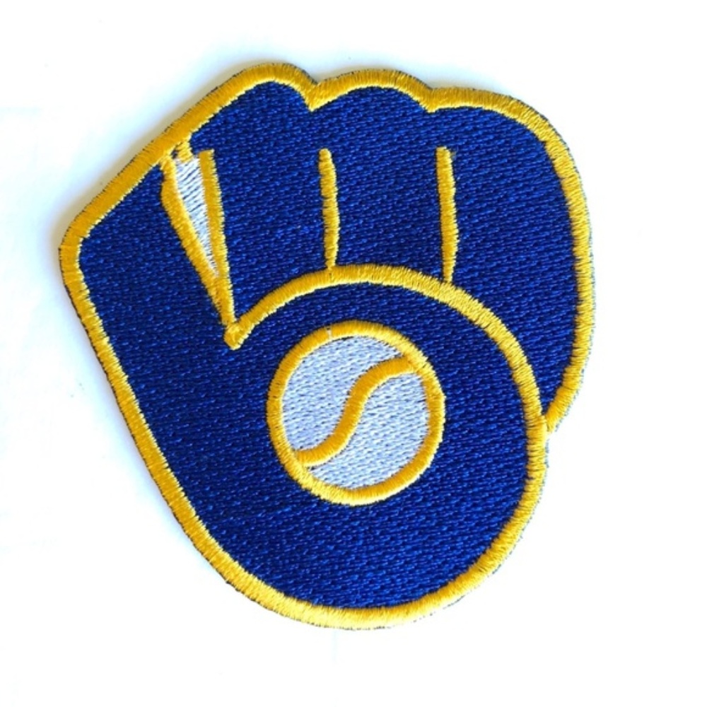 Brewers patch iron on Milwaukee MLB baseball DIY